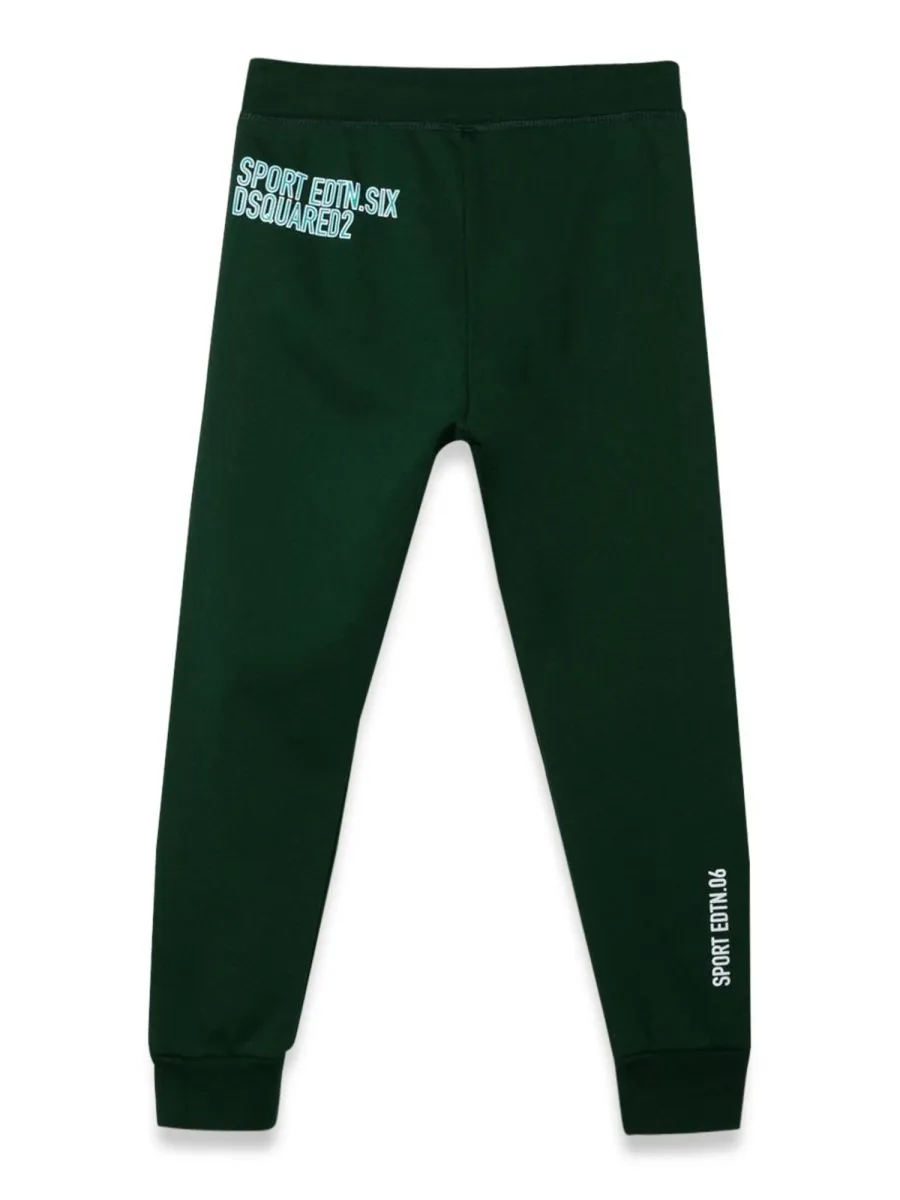 Dsquared2 Kids Leaf Printed Drawstring Pants