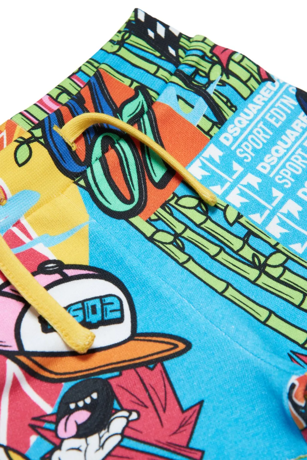 Dsquared2 Kids Graffiti Patterned Drawstring Shorts