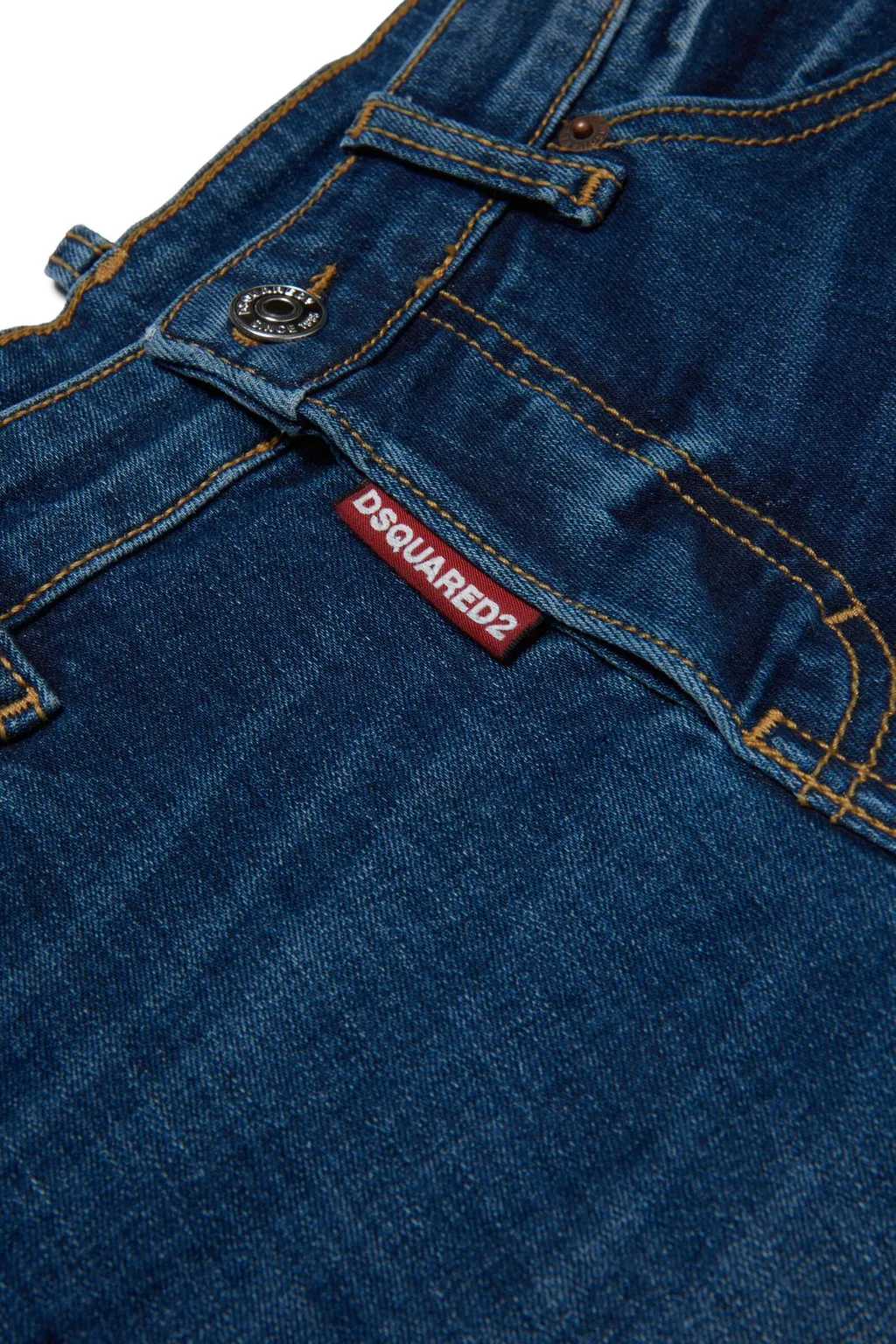Dsquared2 Kids Mid-Rise Distressed Denim Shorts