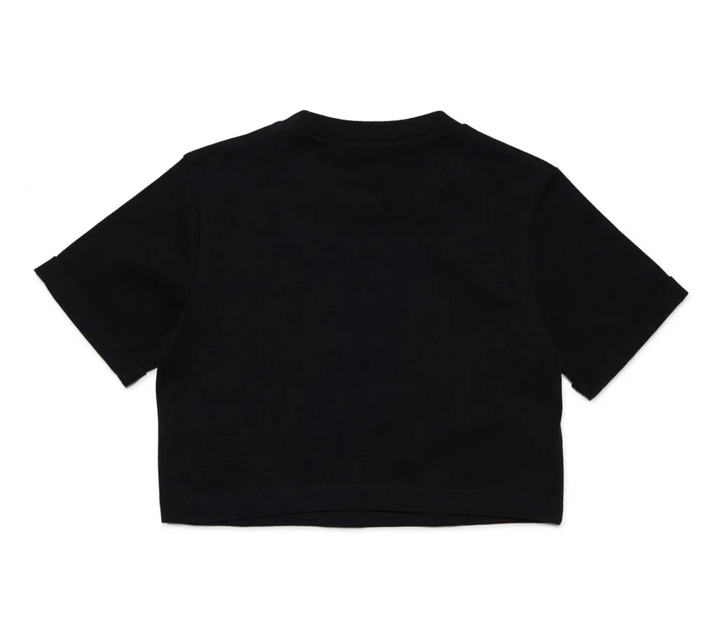 Dsquared2 Kids Logo Printed Cropped T-Shirt