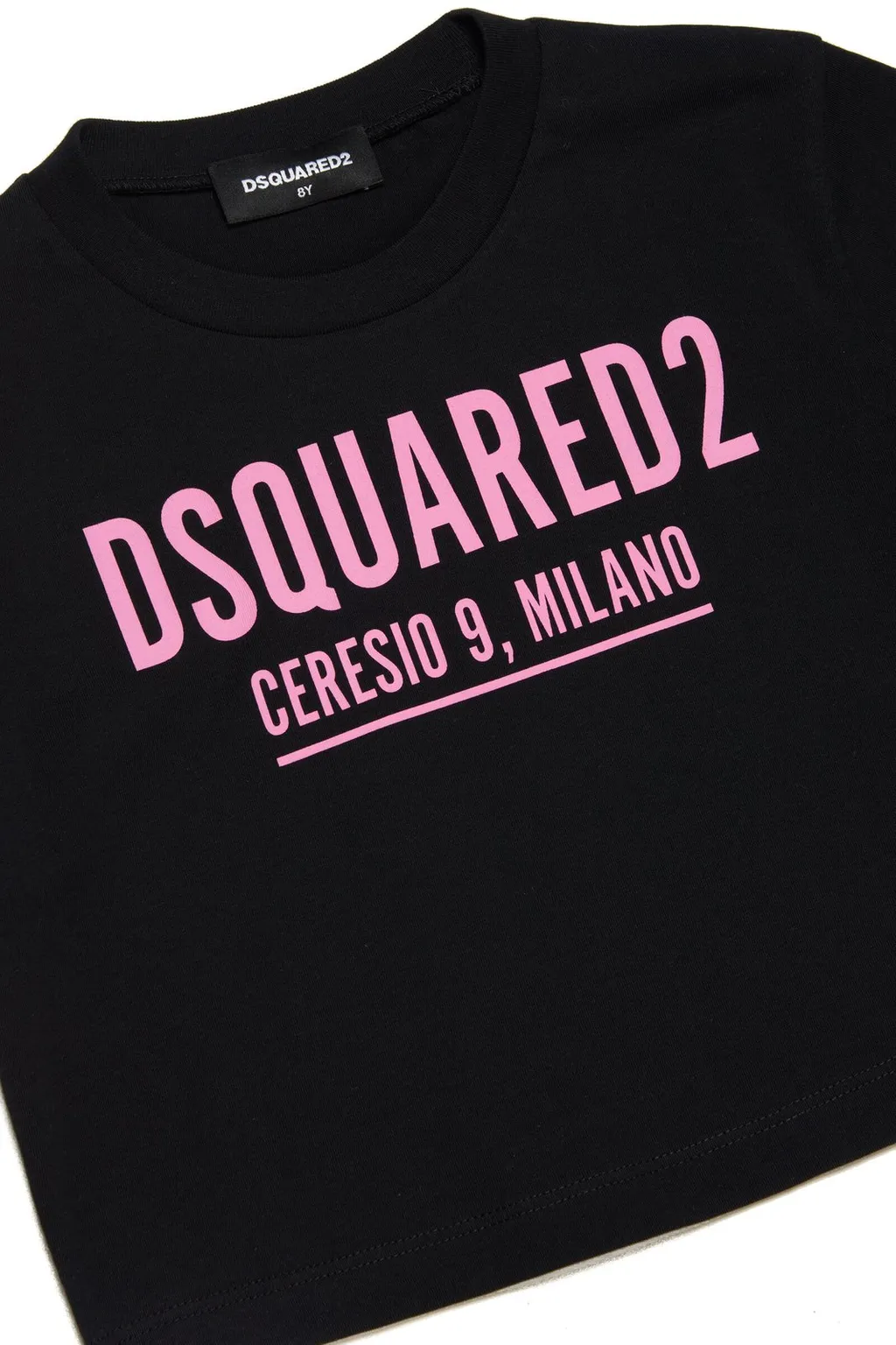 Dsquared2 Kids Logo Printed Cropped T-Shirt