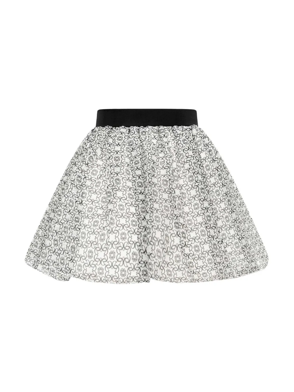 Elie Saab Junior Logo Printed Tulle Skirt
