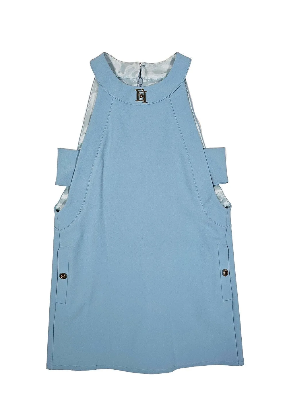 Elisabetta Franchi Kids Logo Plaque Flared Dress