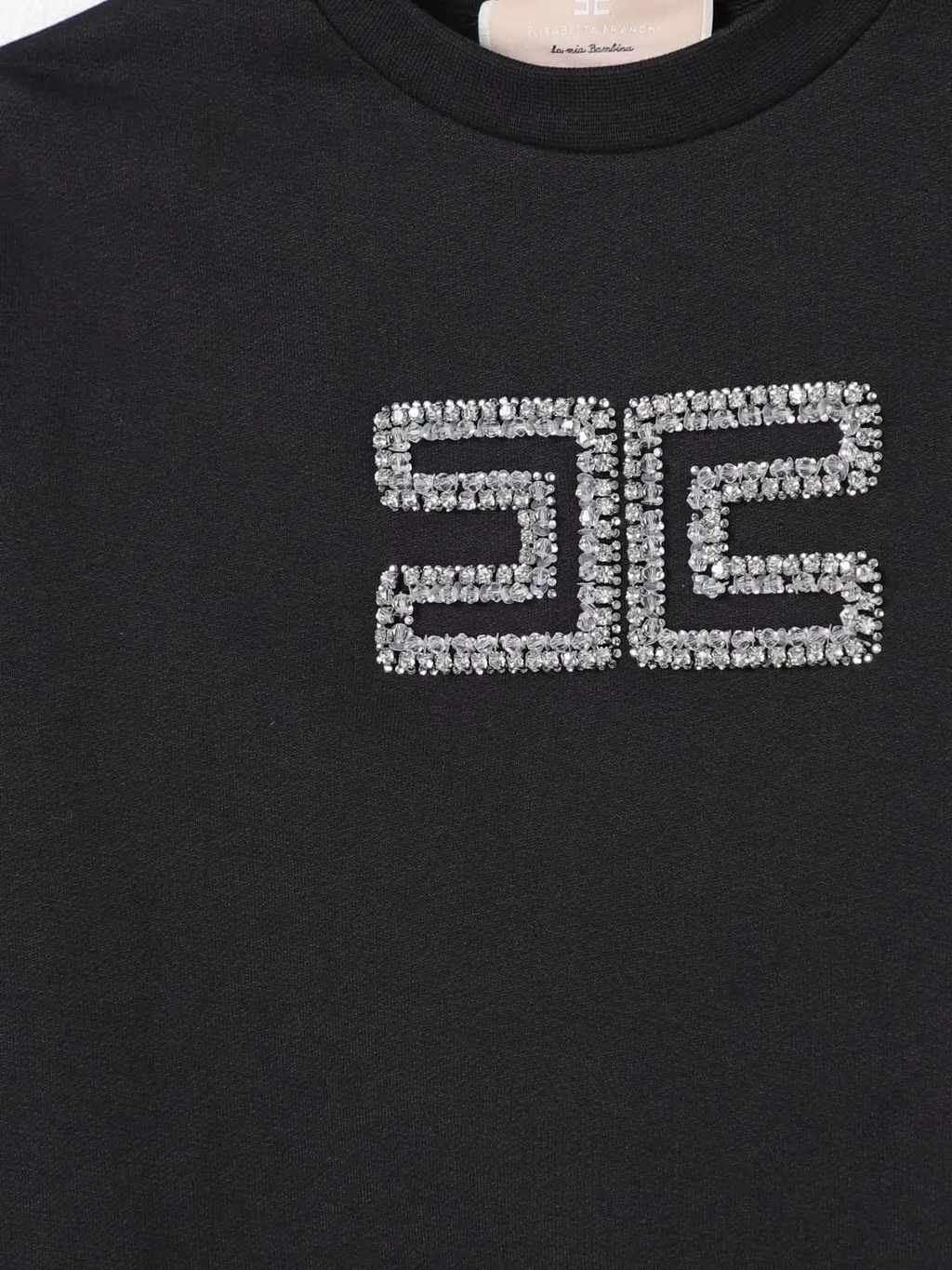Elisabetta Franchi La Mia Bambina Logo Embellished Crewneck Sweatshirt