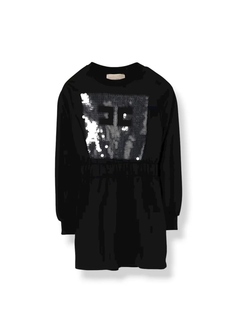 Elisabetta Franchi La Mia Bambina Logo Embellished Sweatshirt Dress