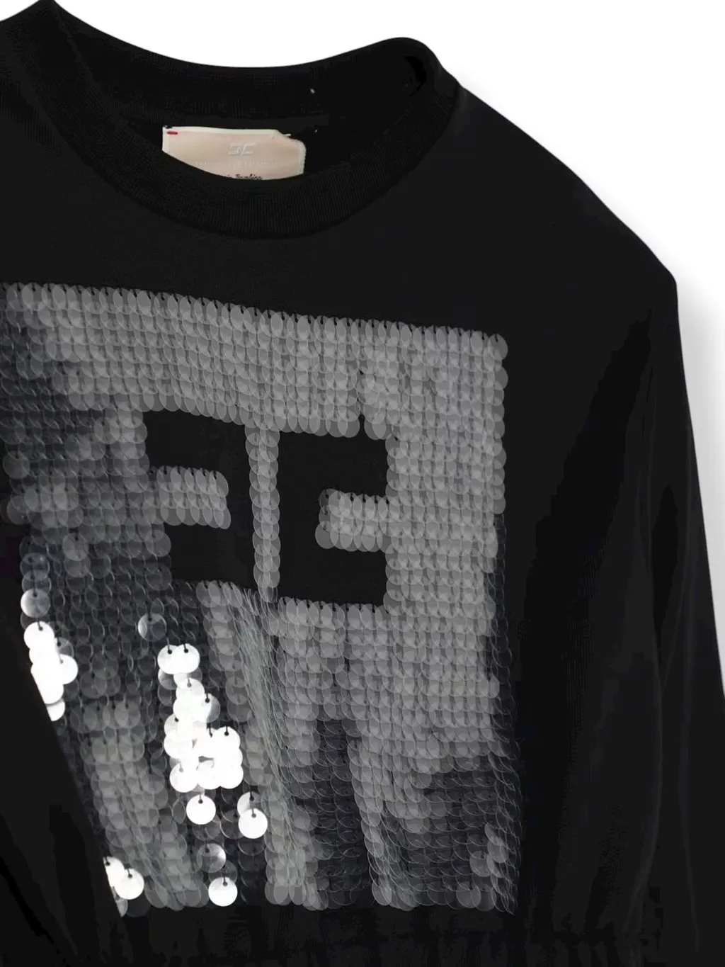 Elisabetta Franchi La Mia Bambina Logo Embellished Sweatshirt Dress