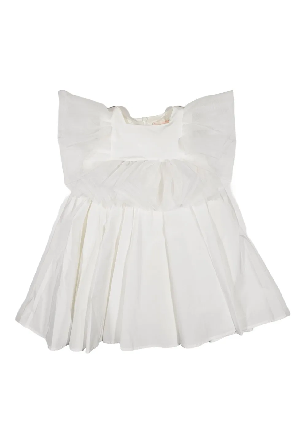 Elisabetta Franchi La Mia Bambina Logo Appliqué Ruffled Dress