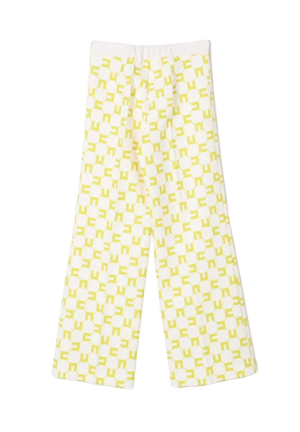 Elisabetta Franchi La Mia Bambina Logo Monogram Crepe Trousers