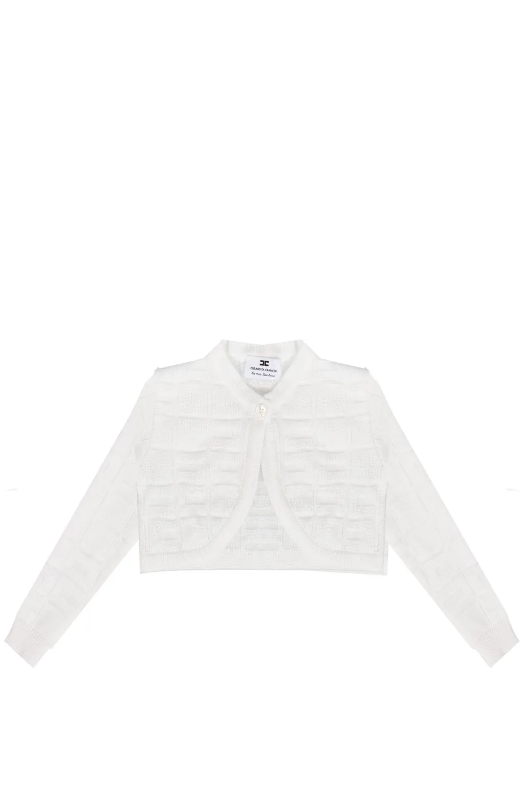 Elisabetta Franchi La Mia Bambina Logo Detailed Knitted Cardigan