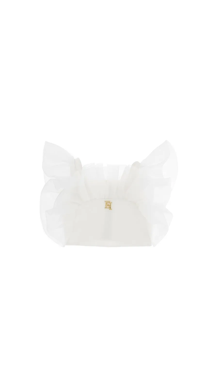 Elisabetta Franchi La Mia Bambina Logo Plaque Cropped Top
