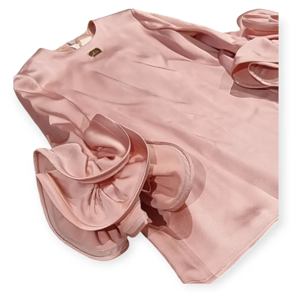 Elisabetta Franchi La Mia Bambina Ruffle-Detailed Crewneck Dress