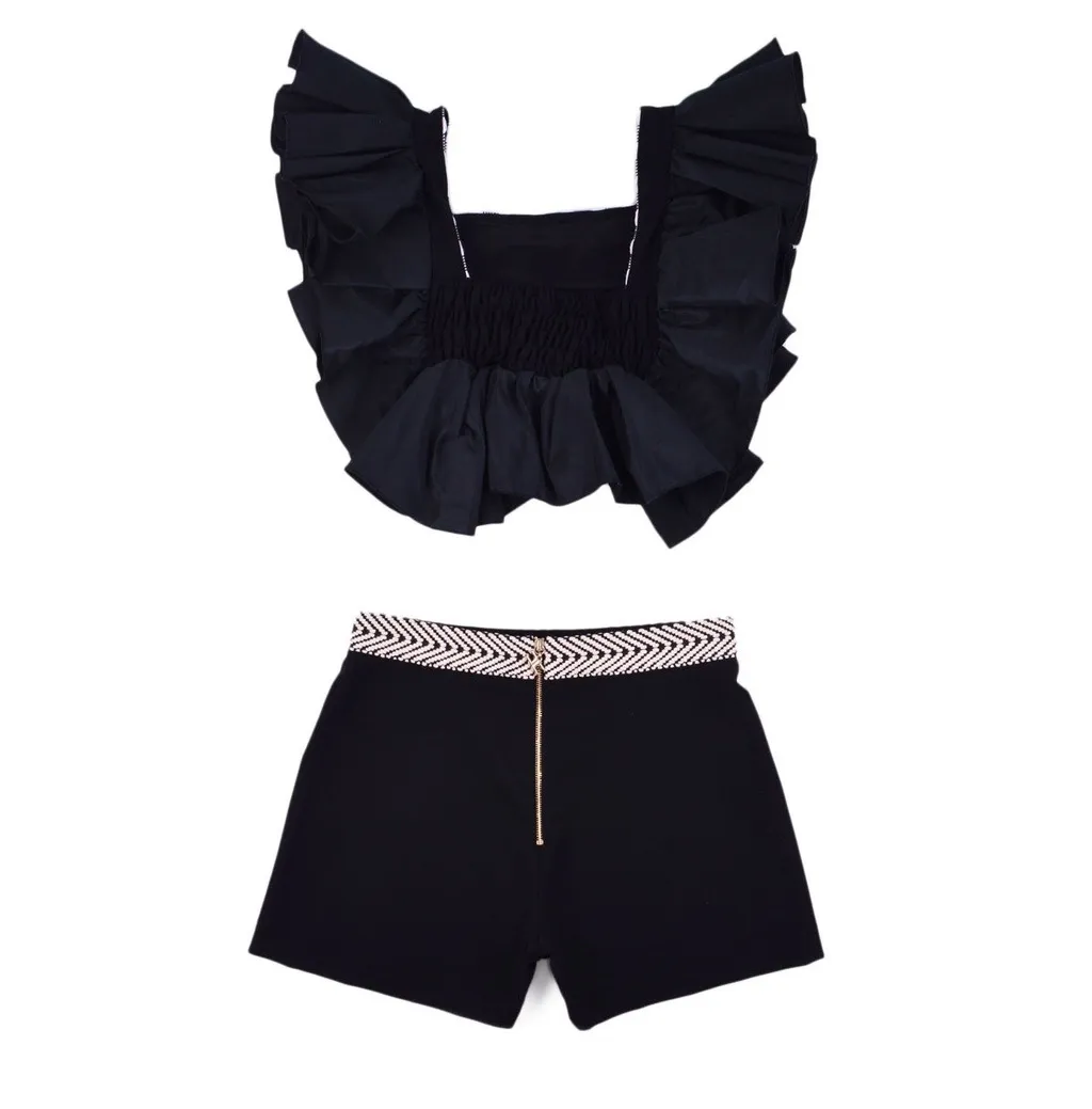 Elisabetta Franchi La Mia Bambina Square Neck Suit
