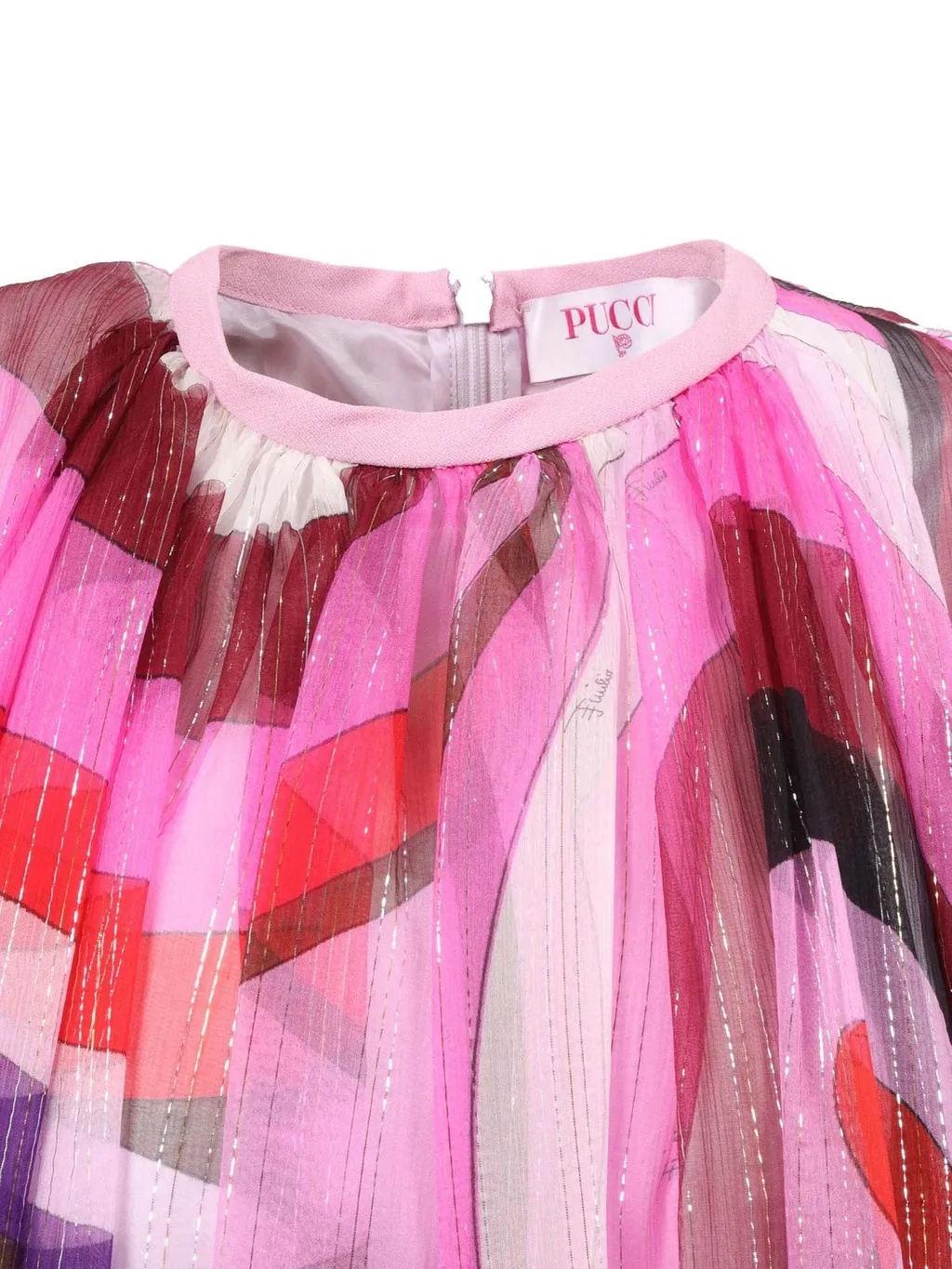 Emilio Pucci Junior Orchid-Print Chiffon Dress