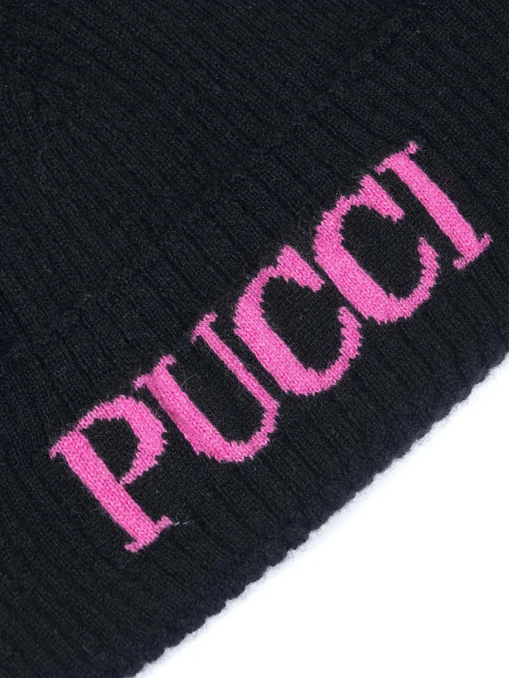 Emilio Pucci Junior Logo-Intarsia Knitted Beanie