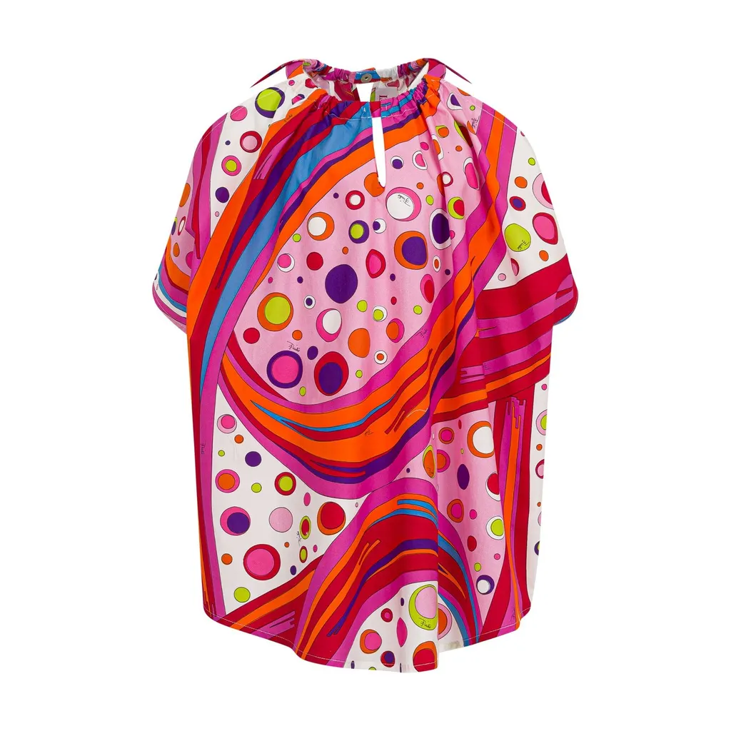 Emilio Pucci Junior Keyhole Neck Printed Dress