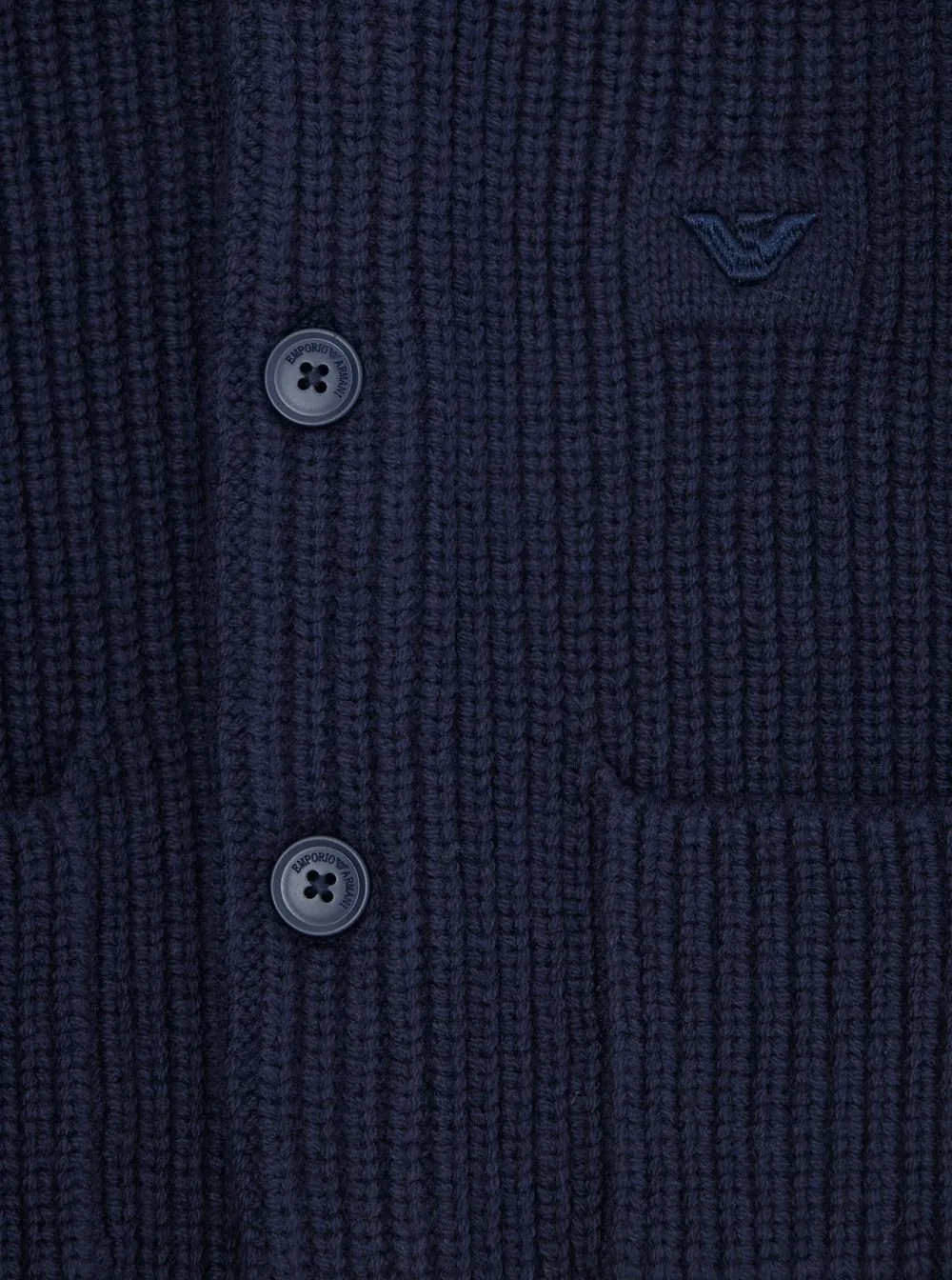 Emporio Armani Kids Logo-Embroidered Button-Up Cardigan