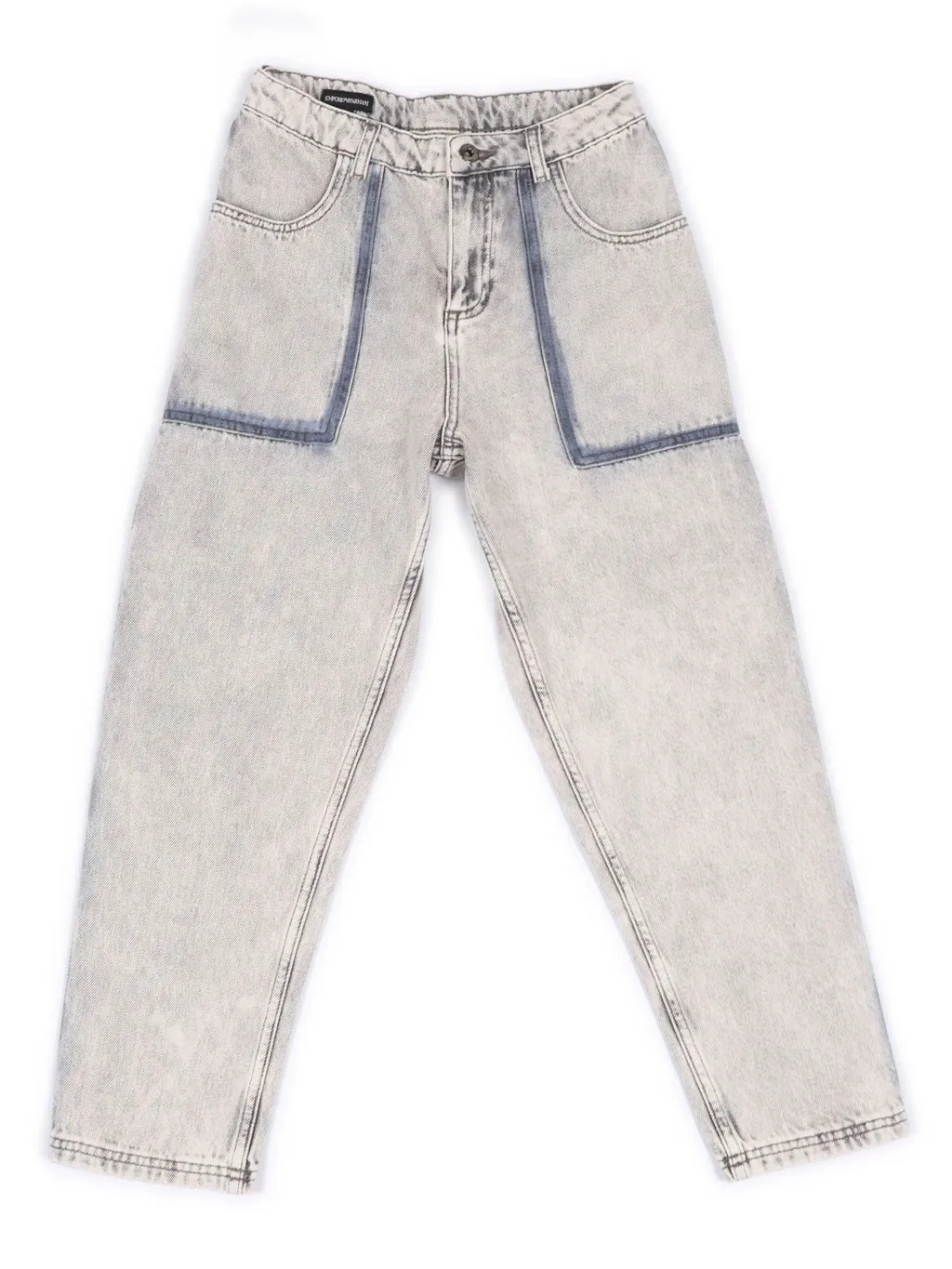 Emporio Armani Kids Side-Striped Tapered Jeans