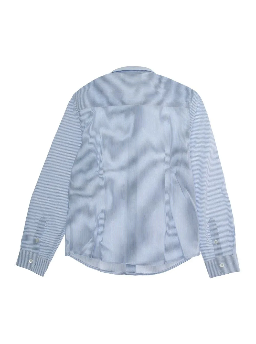 Emporio Armani Kids Logo Embroidered Pinstriped Shirt