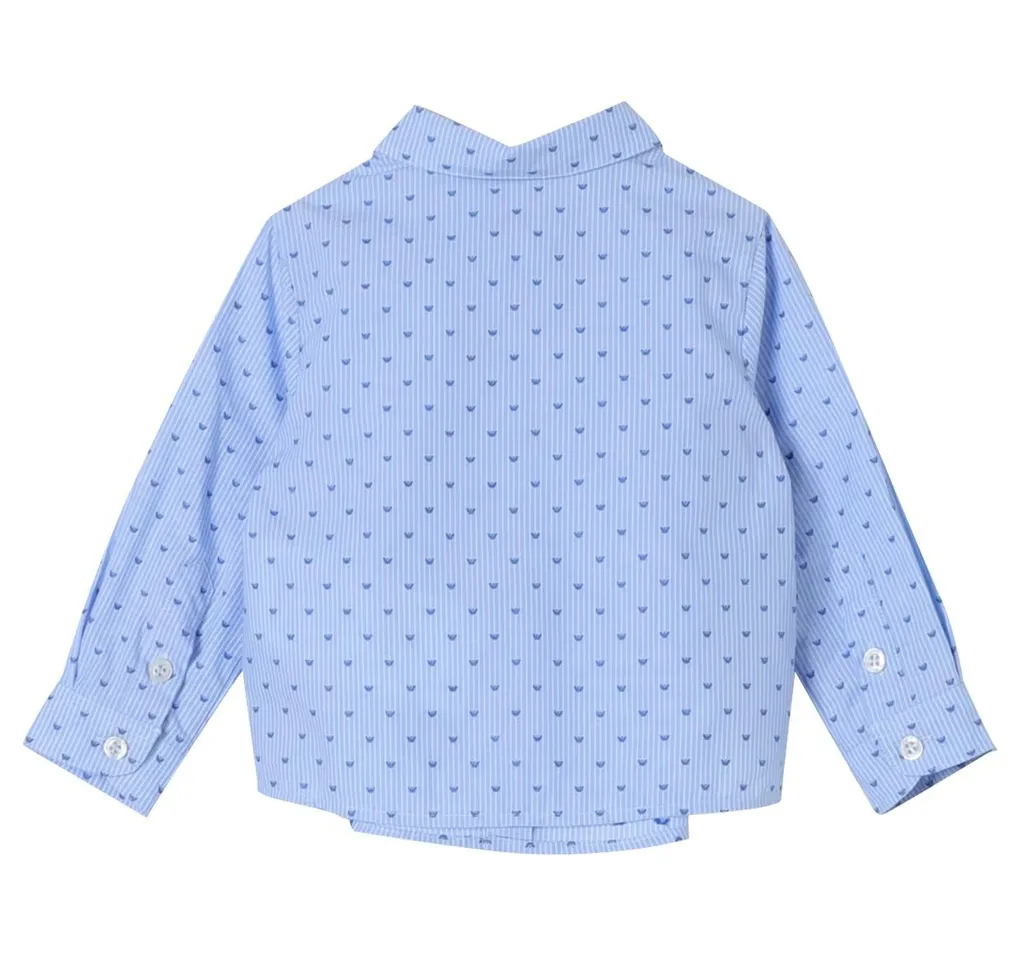 Emporio Armani Kids All-Over Patterned Curved Hem Shirt