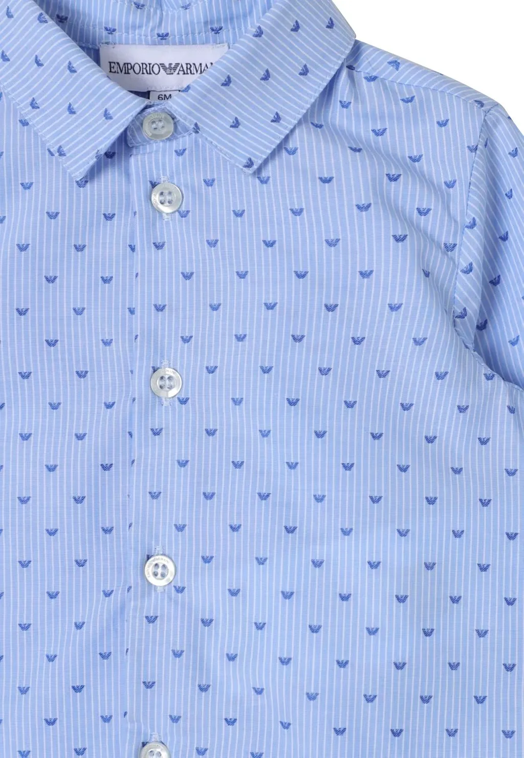 Emporio Armani Kids All-Over Patterned Curved Hem Shirt