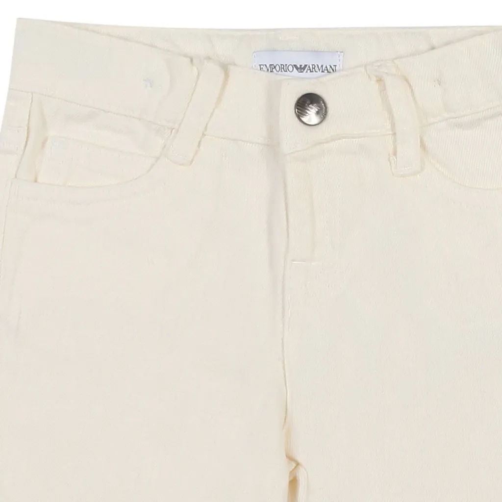 Emporio Armani Kids Logo-Plaque Straight Hem Shorts