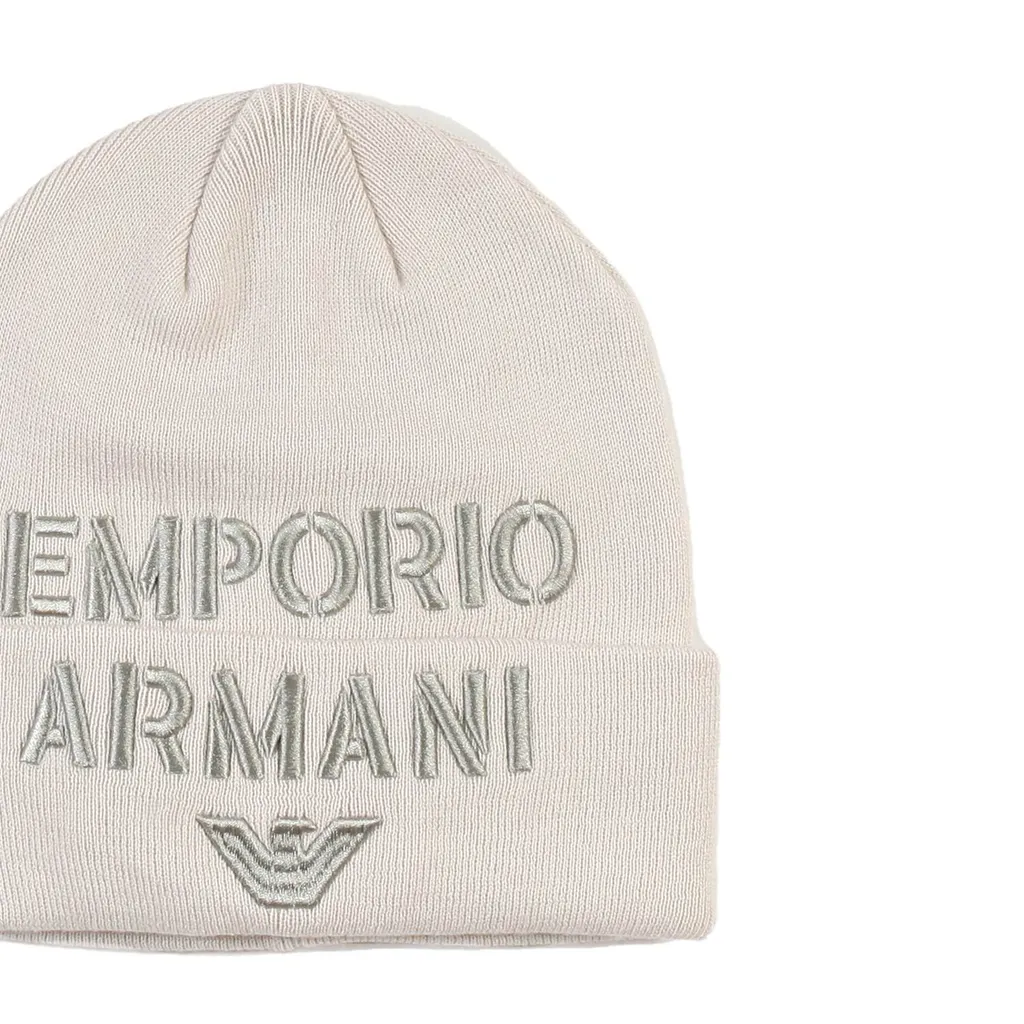Emporio Armani Kids Logo Embroidered Beanie