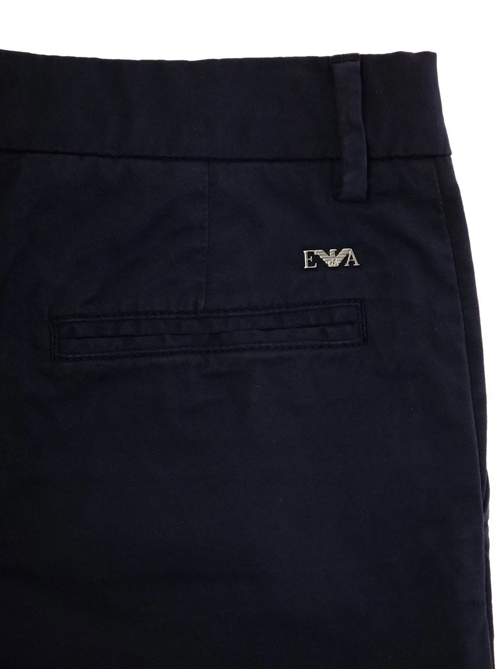 Emporio Armani Kids Slim-Cut Stretched Chino Trousers