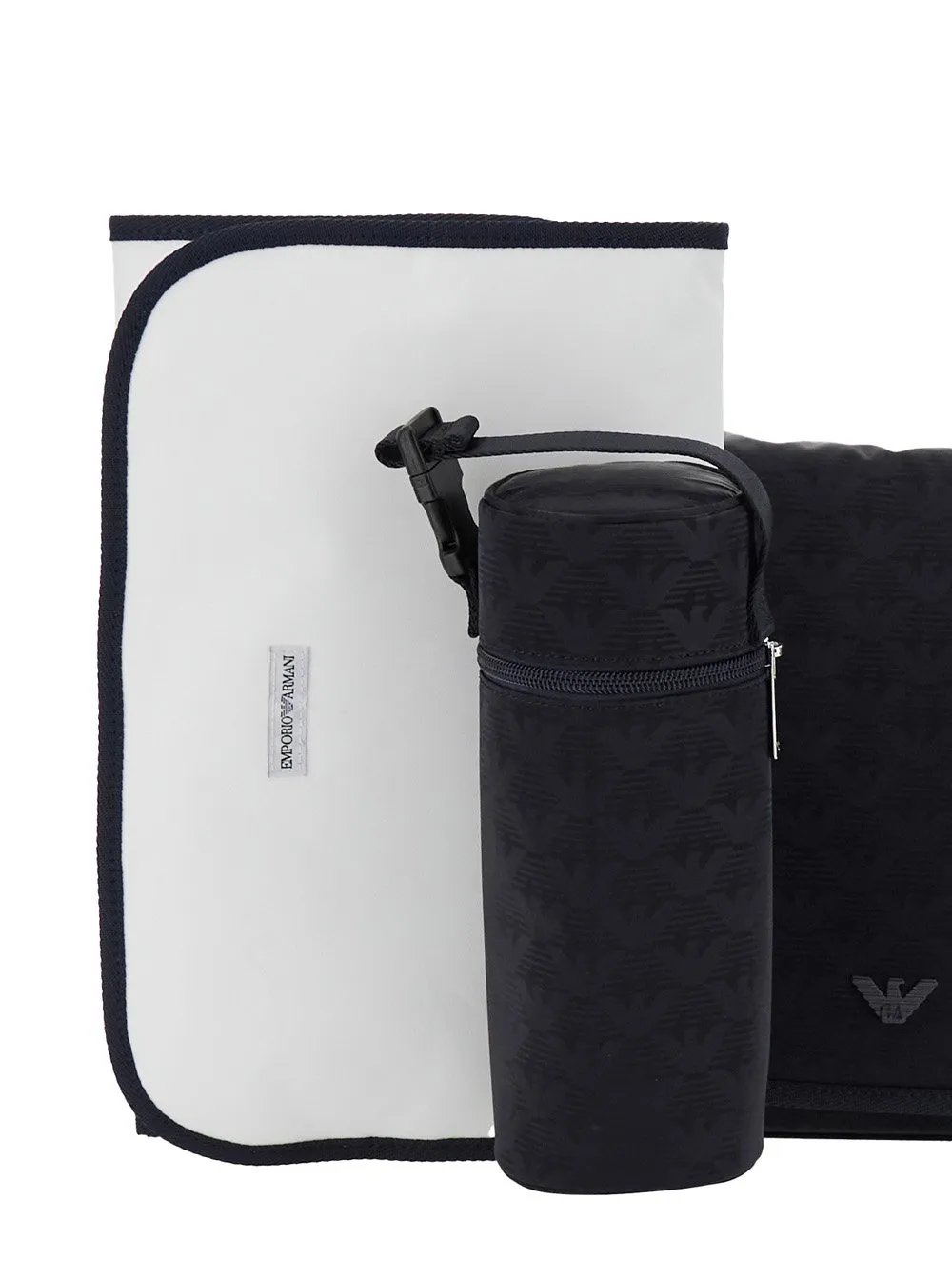 Emporio Armani Kids Monogram Jacquard Foldover-Top Shoulder Bag