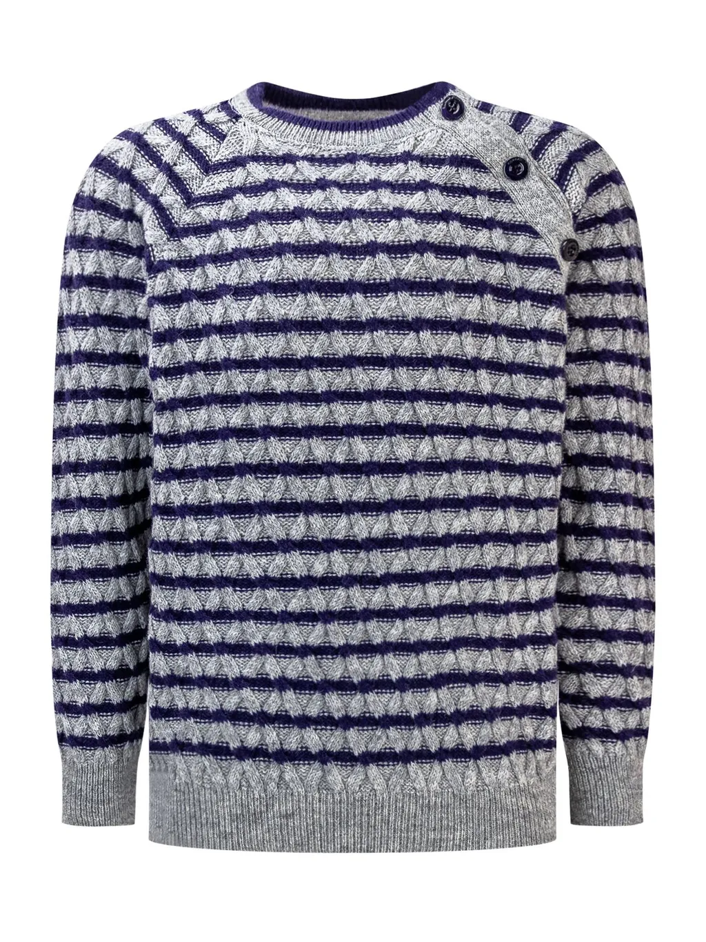 Emporio Armani Kids Striped Crewneck Jumper