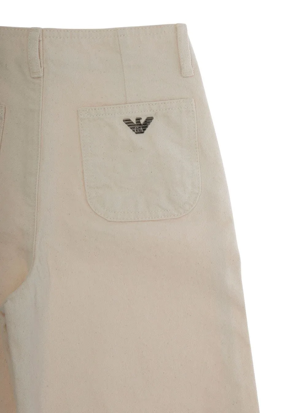 Emporio Armani Kids Comfort Wide Leg Twill Trousers