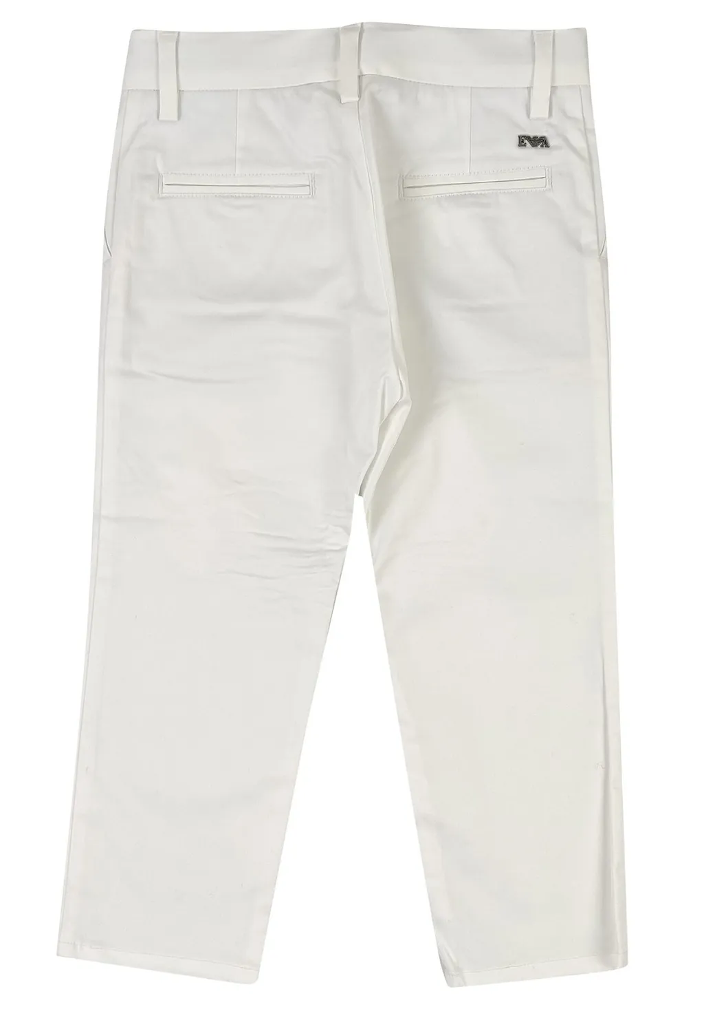 Emporio Armani Kids Logo Embroidered Chino Trousers