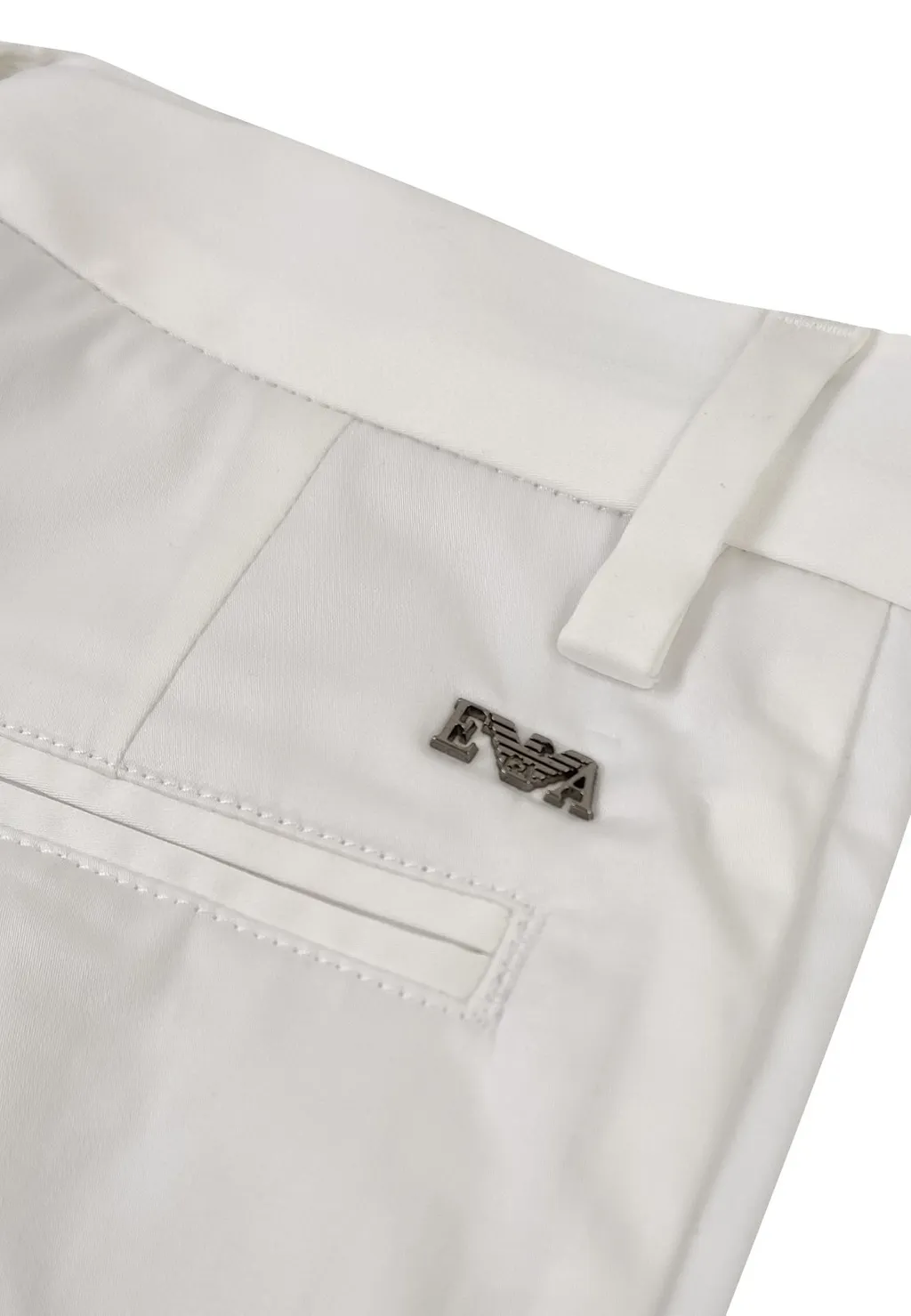 Emporio Armani Kids Logo Embroidered Chino Trousers