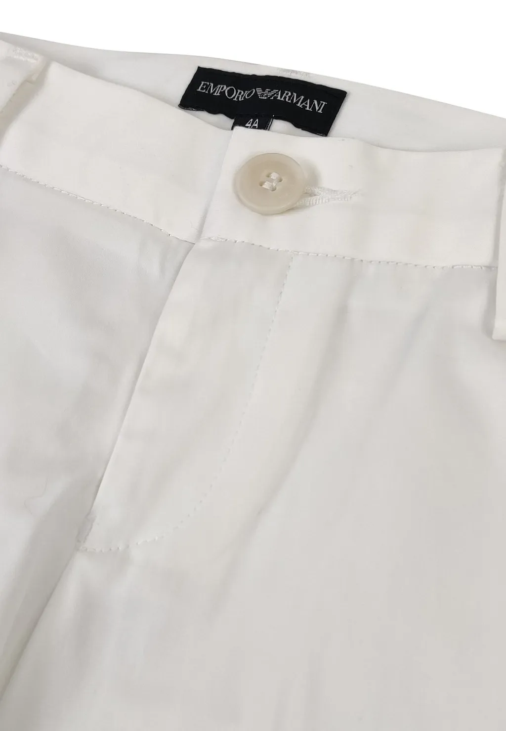 Emporio Armani Kids Logo Embroidered Chino Trousers