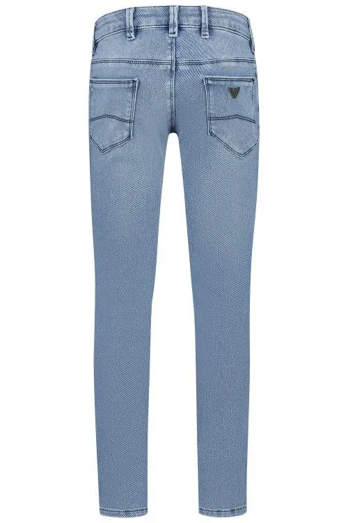 Emporio Armani Kids Logo Plaque Straight Leg Jeans