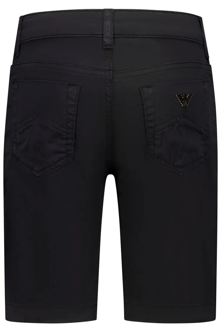 Emporio Armani Kids Logo-Plaque Button Detailed Shorts