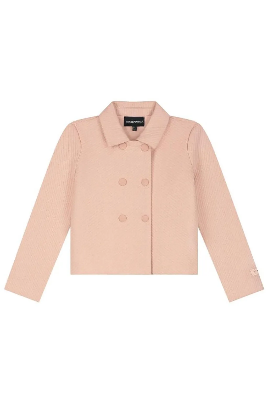 Emporio Armani Kids Quilted Jersey Double-Breasted Jacket