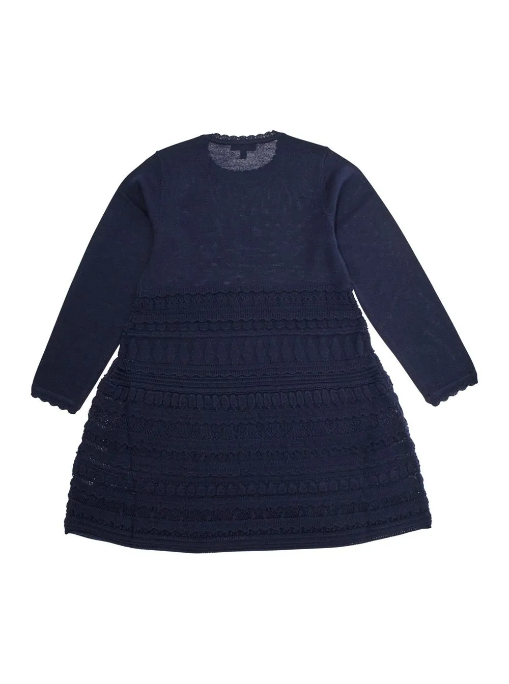 Emporio Armani Kids Lace Knit Crewneck Dress
