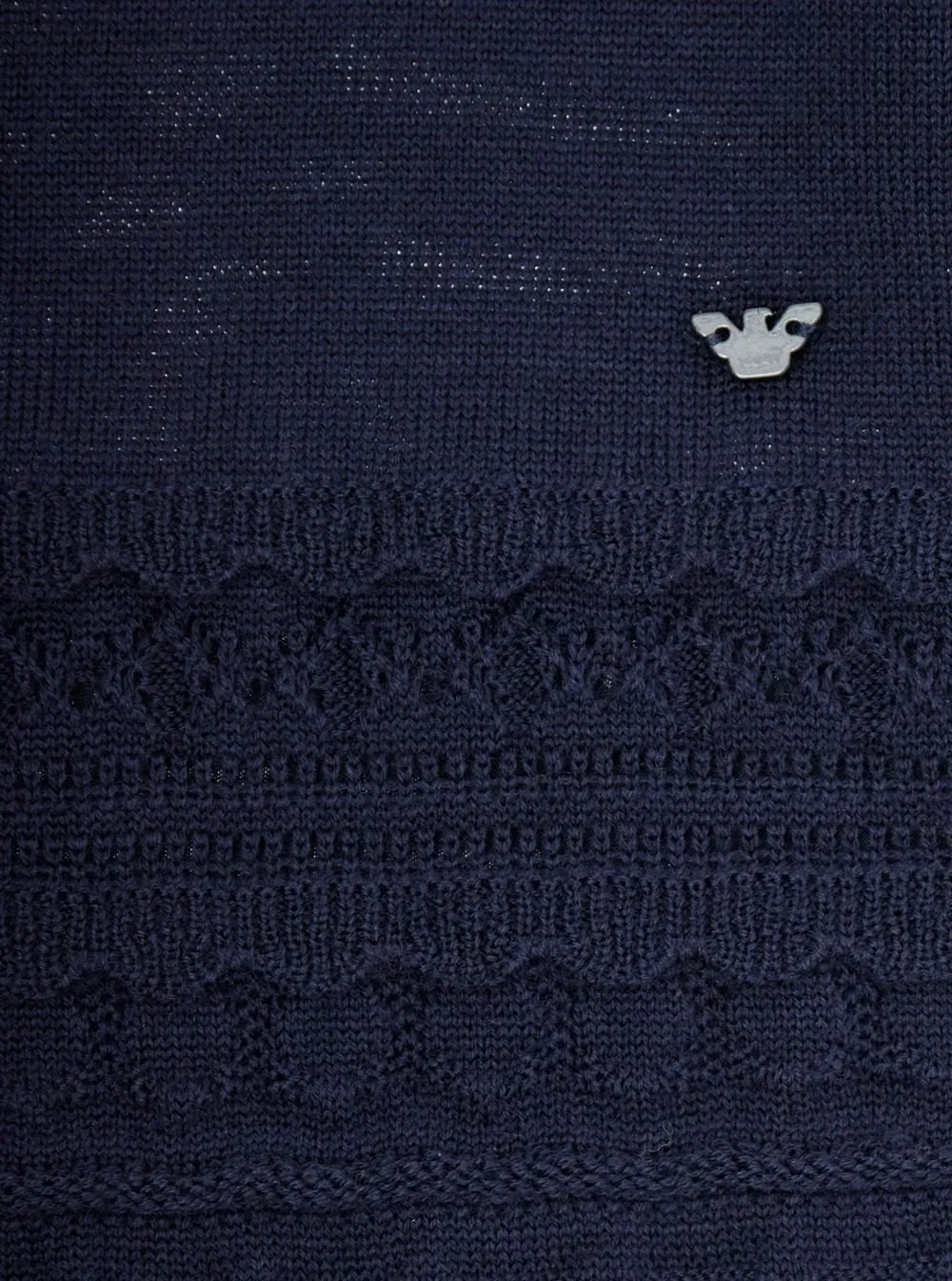Emporio Armani Kids Lace Knit Crewneck Dress