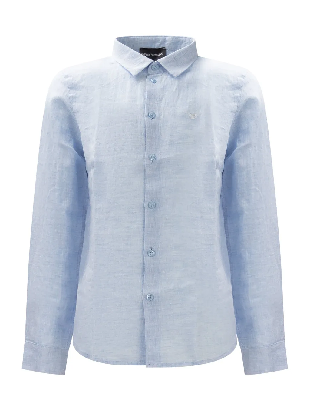 Emporio Armani Kids Logo Embroidered Buttoned Shirt