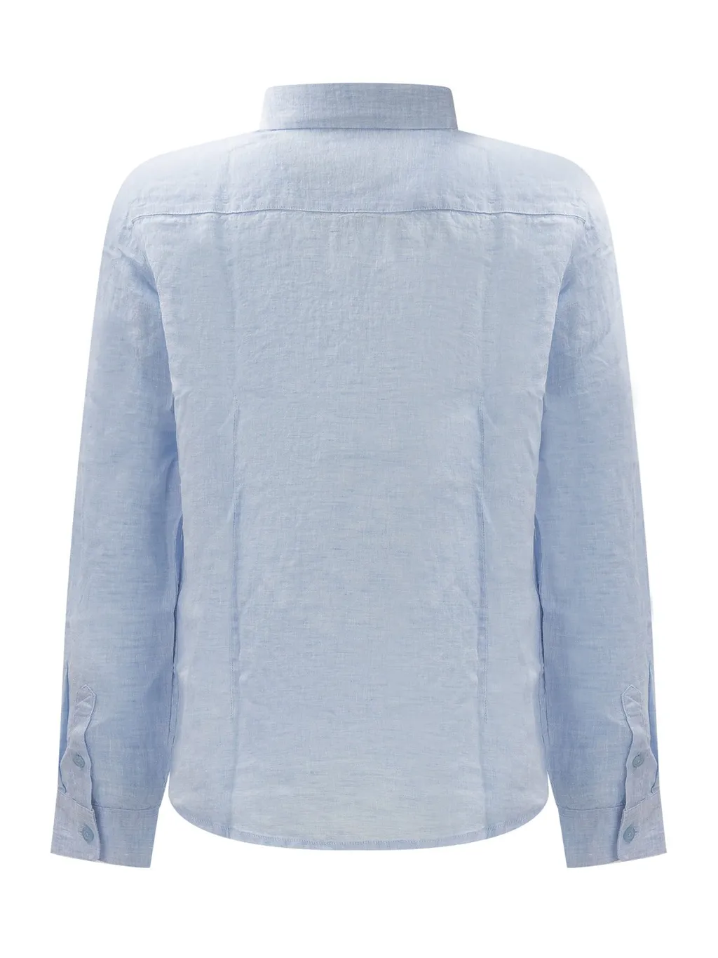 Emporio Armani Kids Logo Embroidered Buttoned Shirt