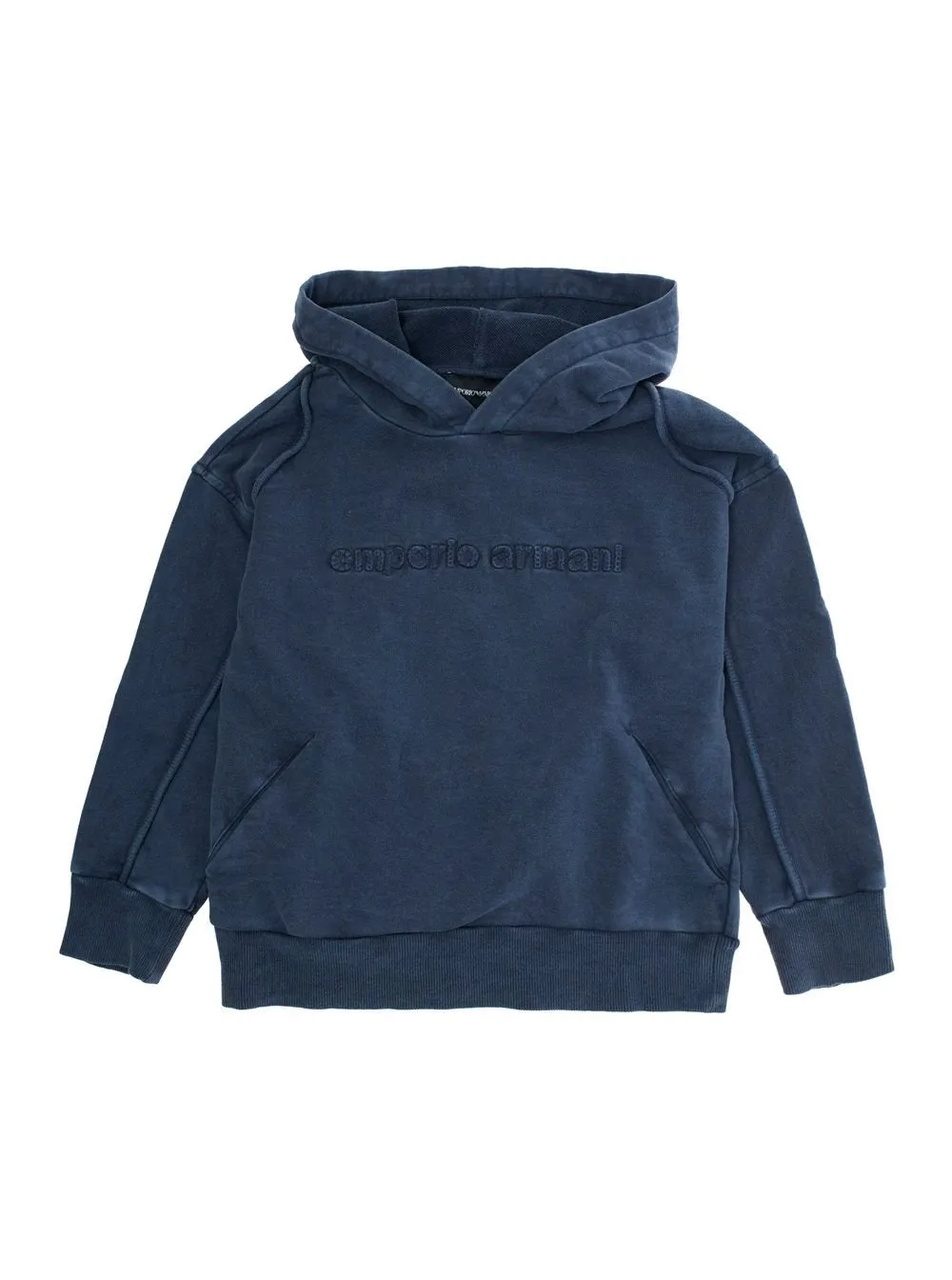 Emporio Armani Kids Long-Sleeved Logo Detailed Hoodie