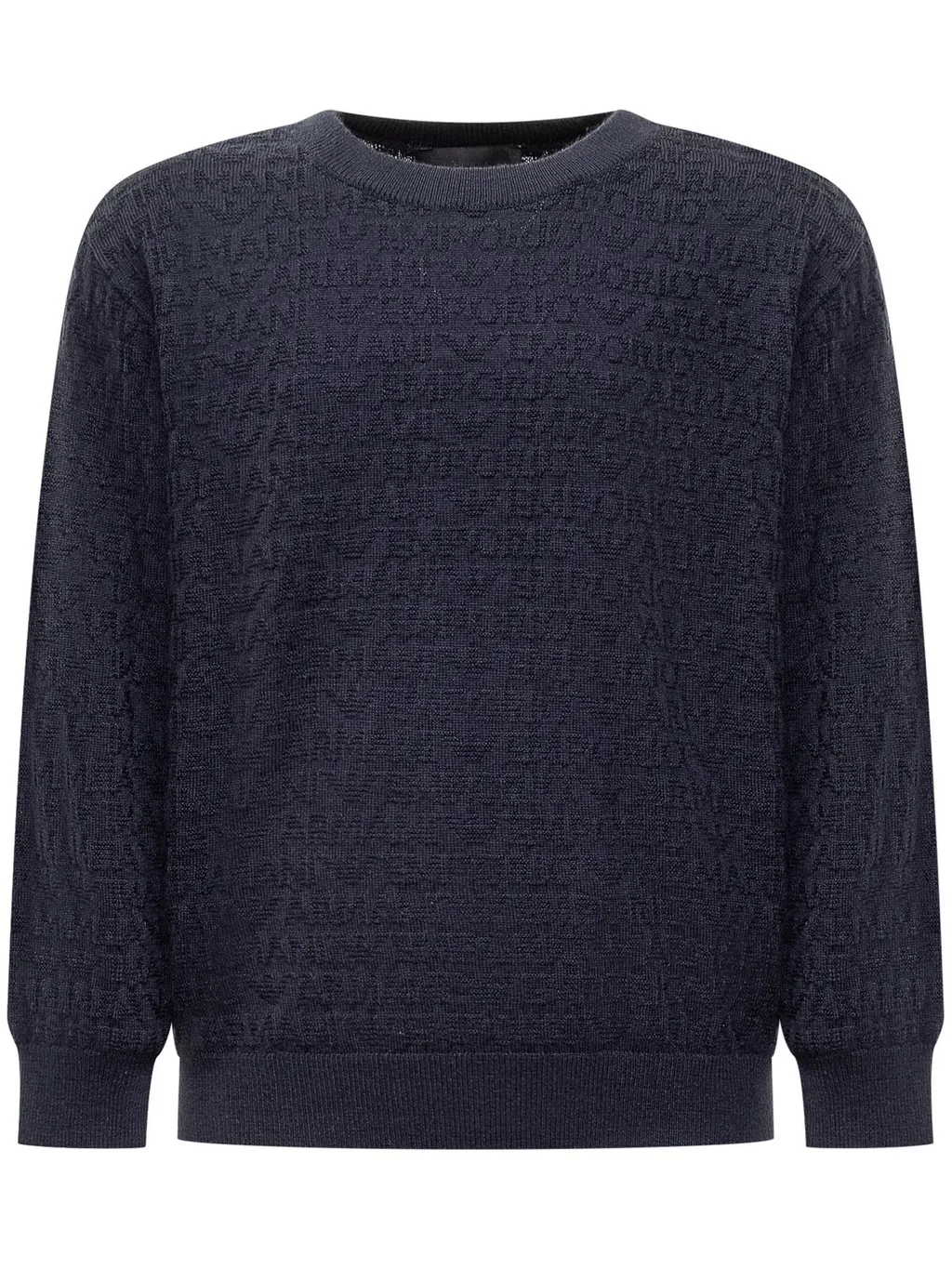 Emporio Armani Kids Logo Intarsia Crewneck Knitted Jumper