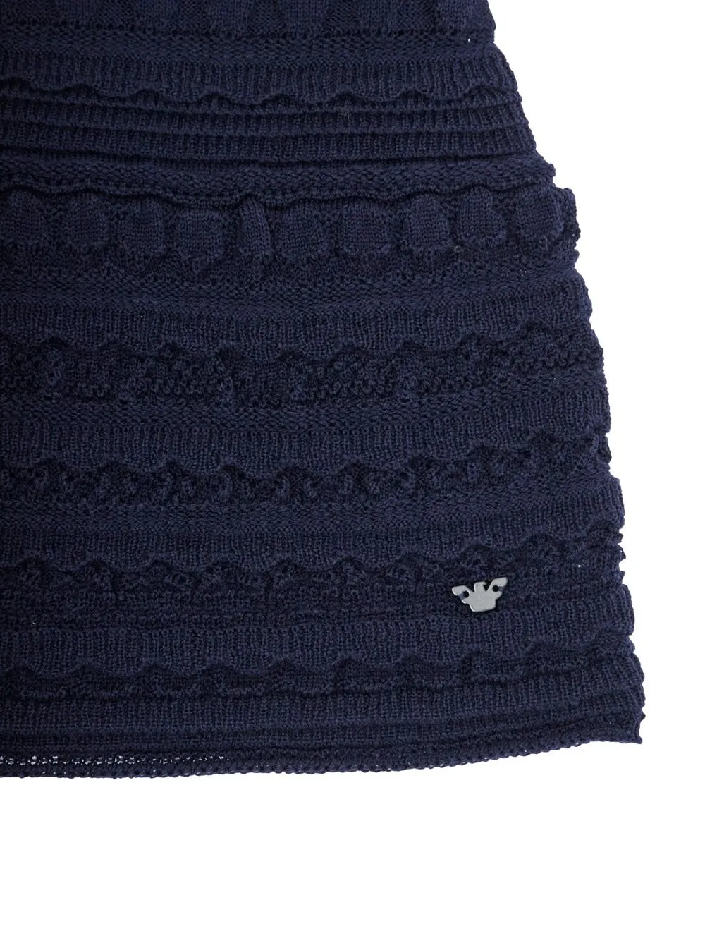 Emporio Armani Kids Micro Ruffles Knit Dress
