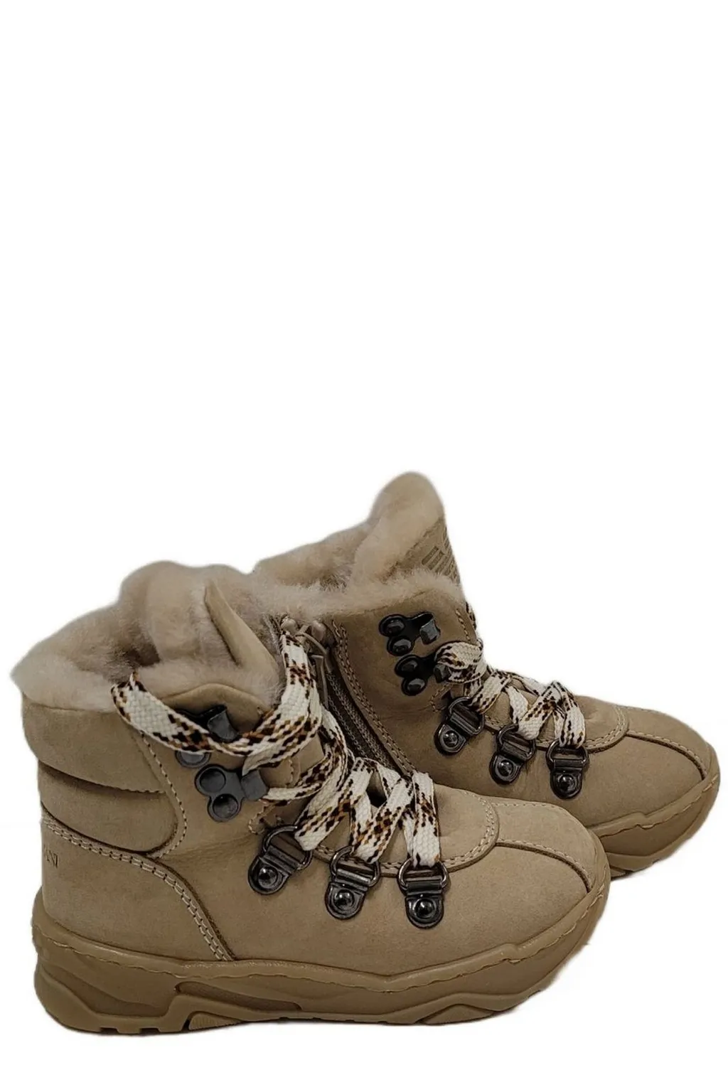 Emporio Armani Kids Padded Lace-Up Boots