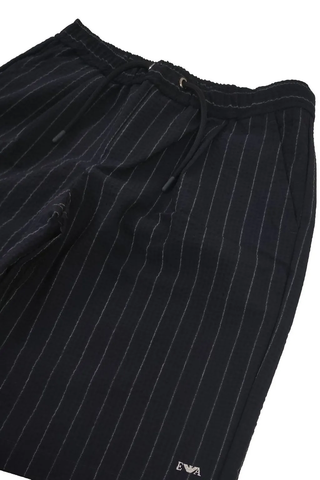 Emporio Armani Kids Striped Drawstring Shorts