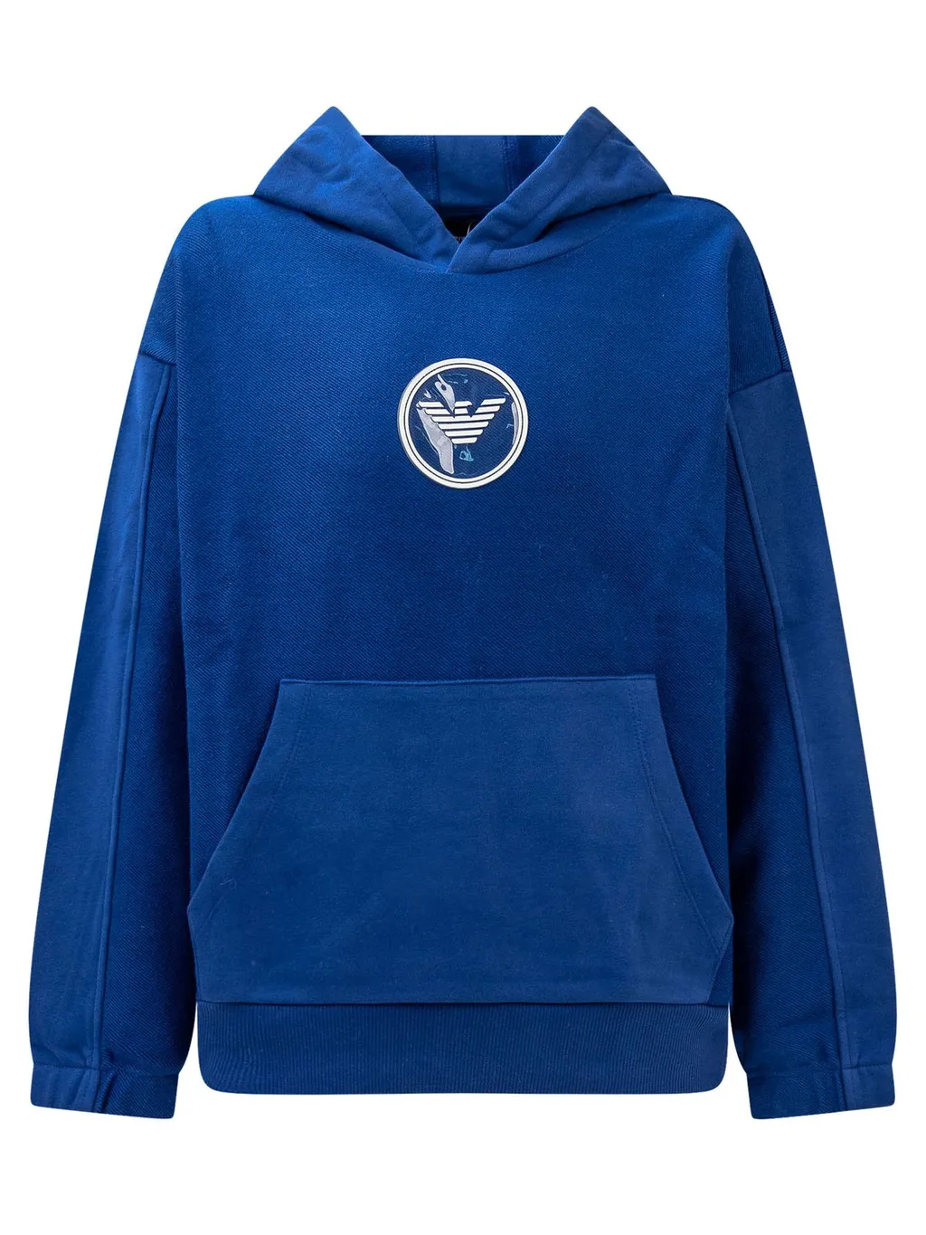 Emporio Armani Kids Straight Hem Drop-Shoulder Hoodie