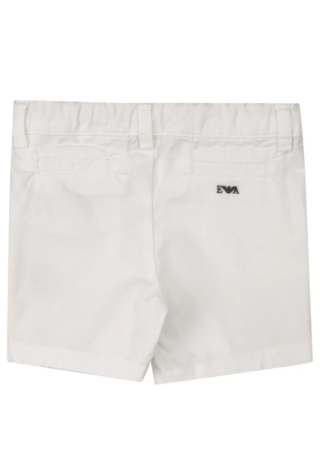 Emporio Armani Kids Logo Plaque Straight Hem Shorts