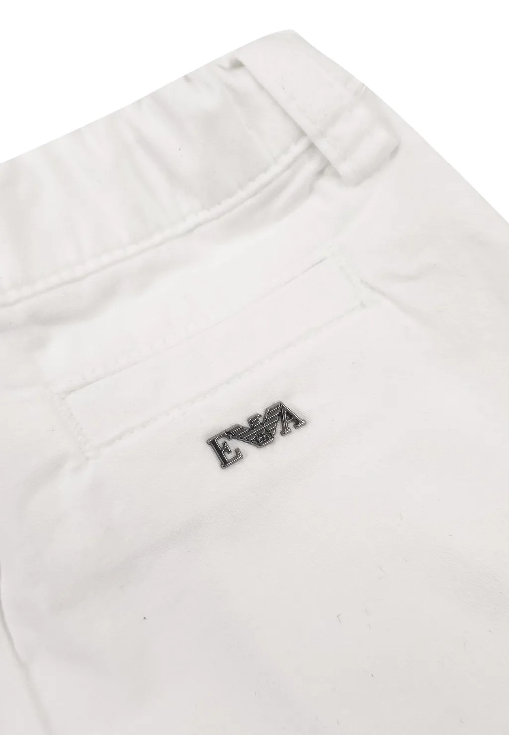 Emporio Armani Kids Logo Plaque Straight Hem Shorts