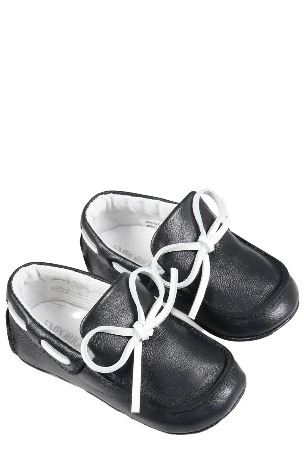 Emporio Armani Kids Bow-Embellished Slip-On Crib Shoes