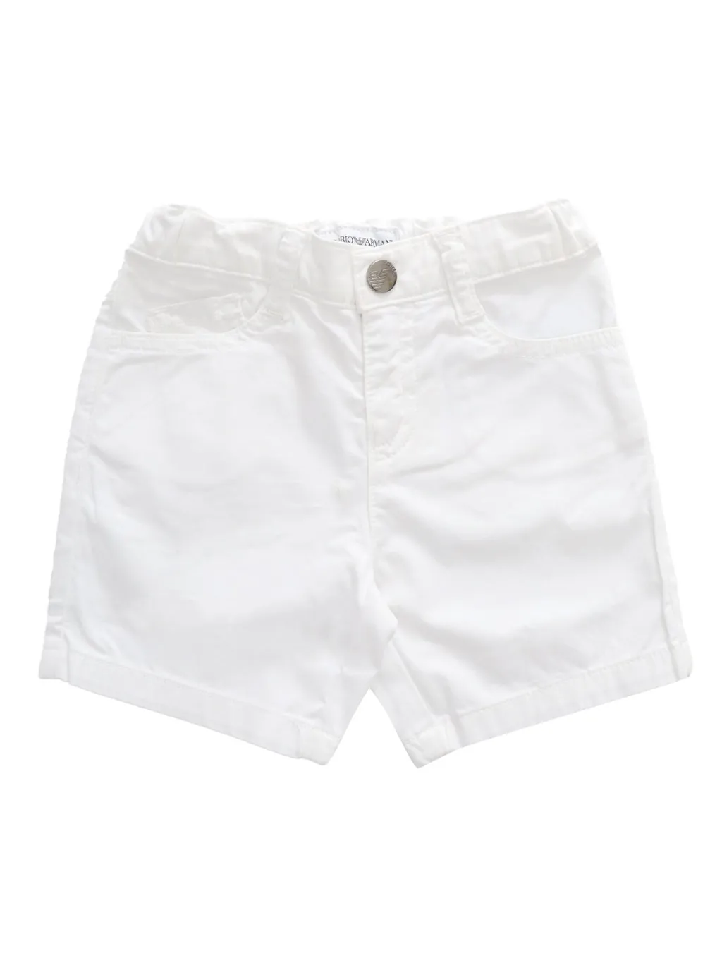 Emporio Armani Kids Logo Plaque Denim Shorts